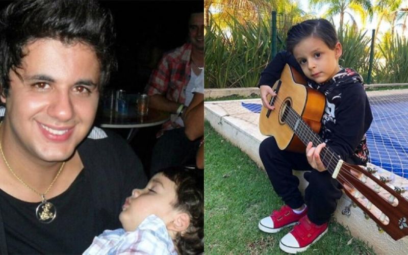 Filhos de Cristiano Araújo seguem os gostos do pai na música e no futebol