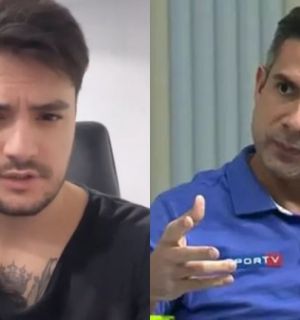 Felipe Neto se irrita e esculacha narrador da Globo: "Cala a boca, insuportável"