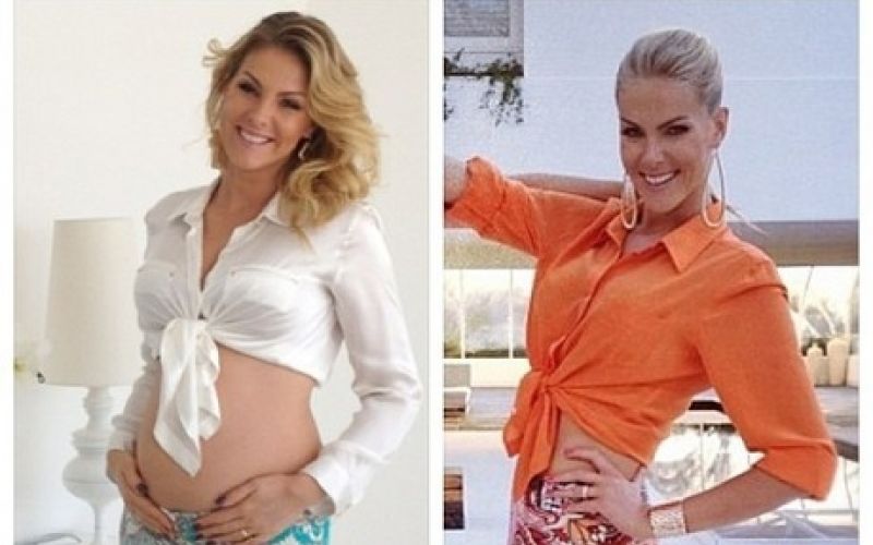 Mamãe do ano, Ana Hickmann mostra o antes e depois da gravidez